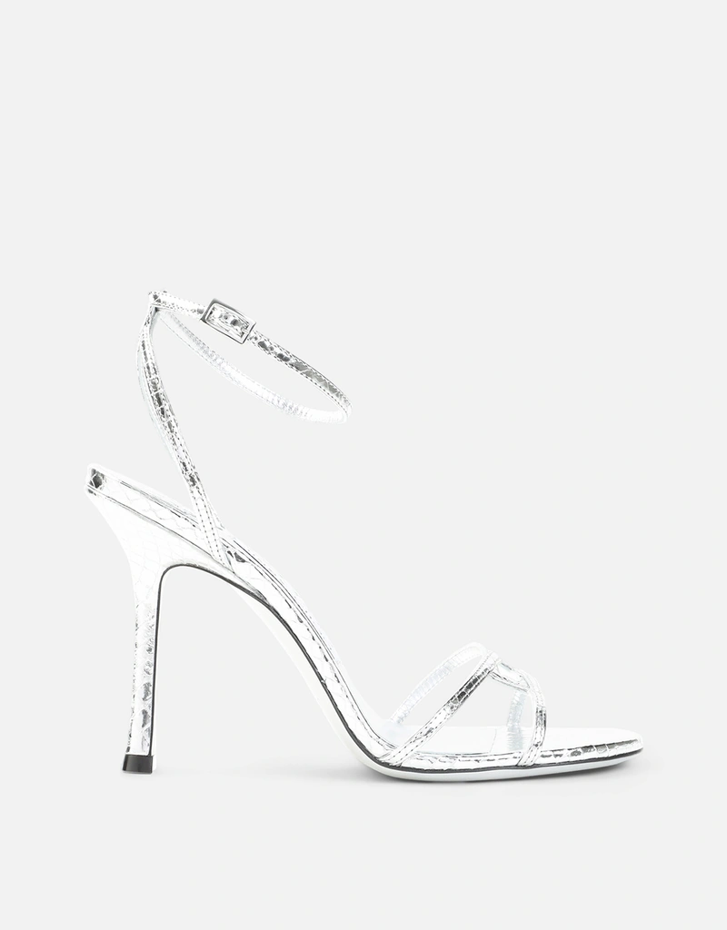 JIMMY CHOO Leo Candy Wrap Leather High-Heeled Sandals (All New In