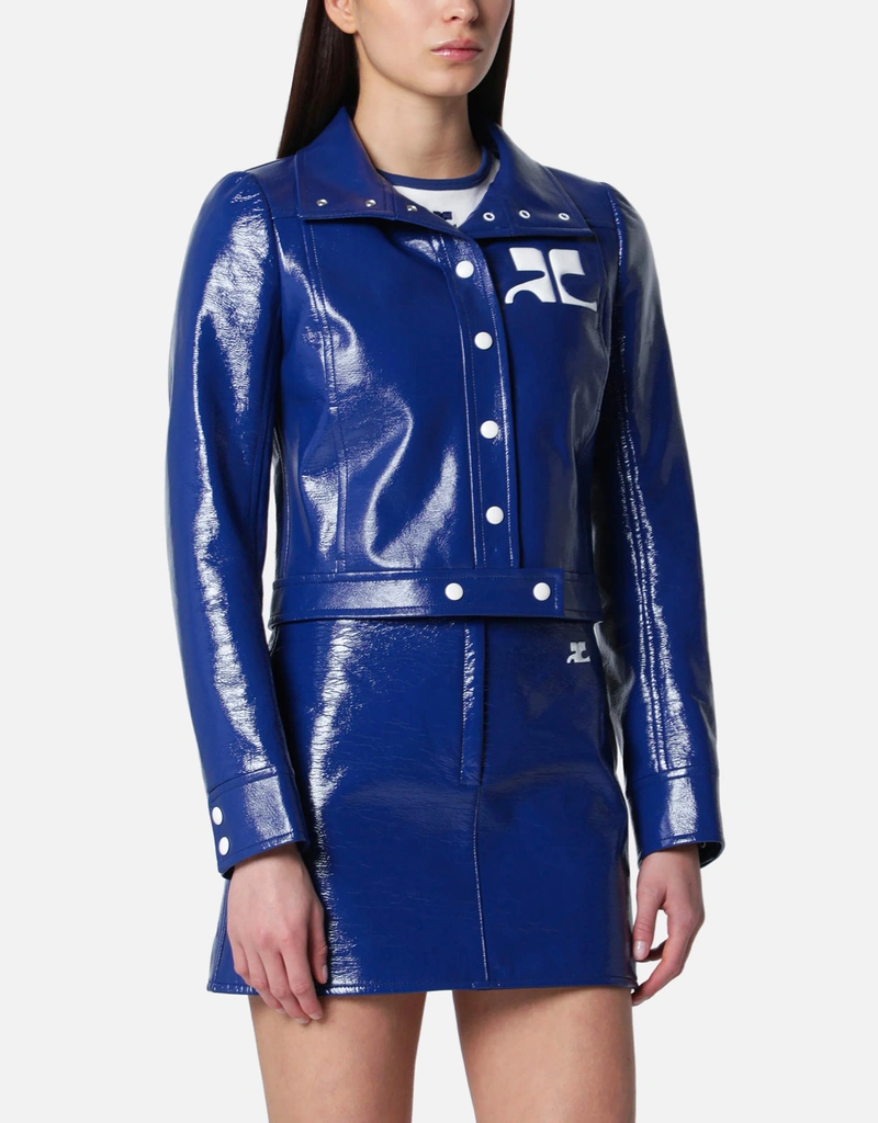 courrèges ジャケット　ブルー　極美品 Courreges Reedition Vinyl Jacket (All New In) IFCHIC.COM