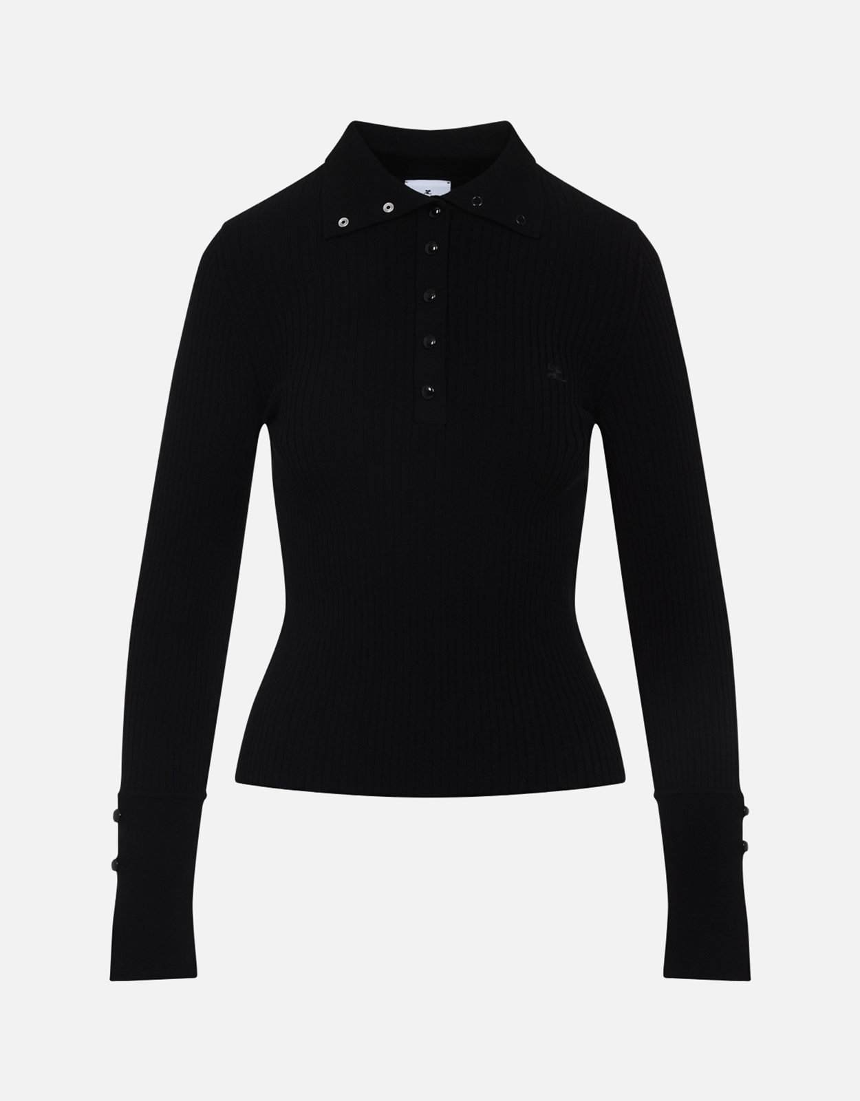 Courreges Classic Ribbed Polo -