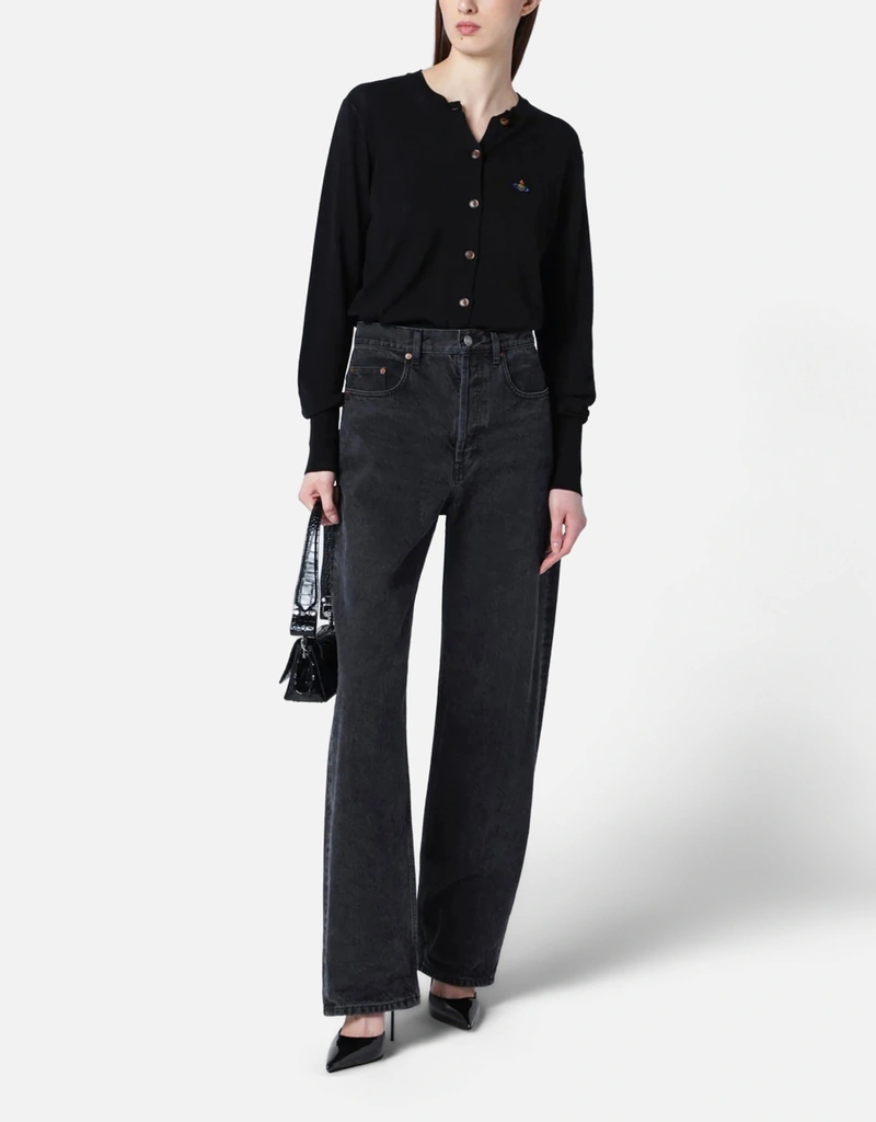 Vivienne Westwood 黒カーディガン セール】V NECK CARDIGAN（カーディガン/ボレロ）｜Vivienne Westwood