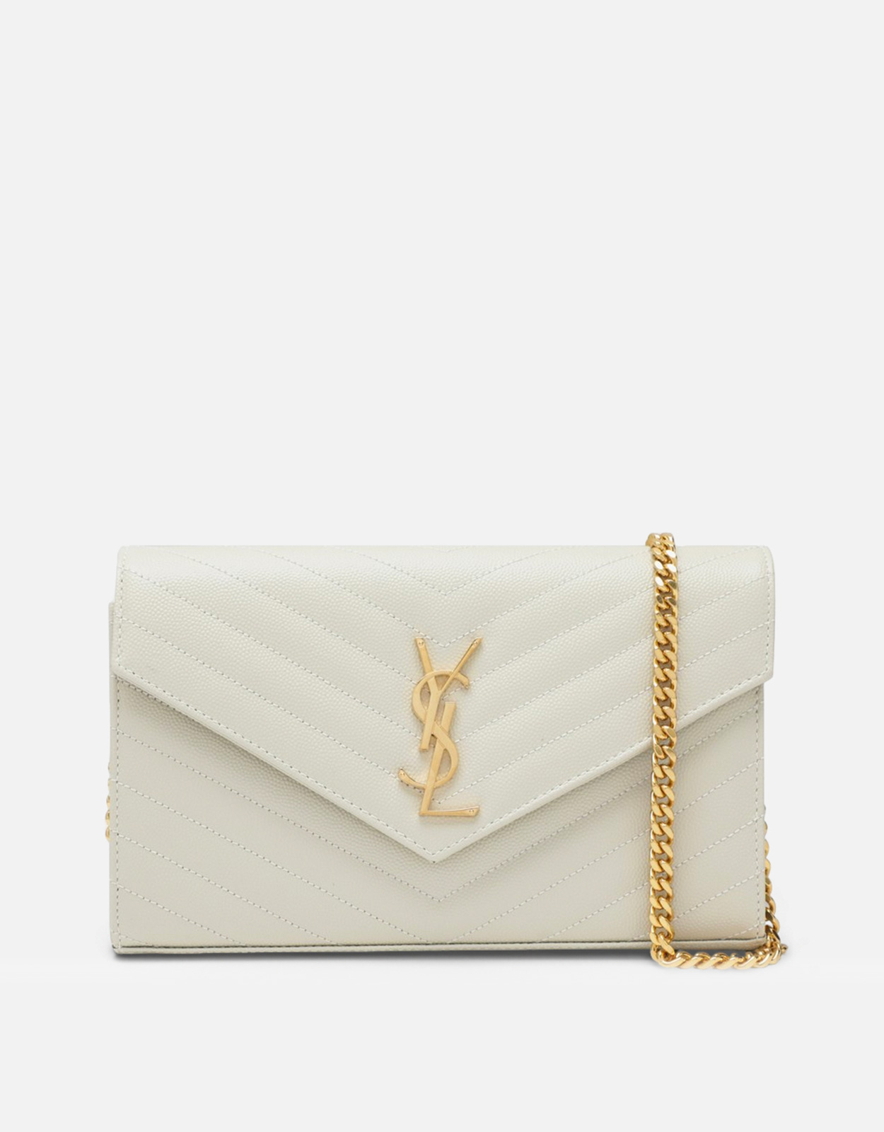 Saint Laurent Saint Laurent Cassandre Chain Grain De Poudre Calfskin Leather Pouch　サンローラン カサンドル チェーン グレイン ドゥ プードル カーフスキン レザー ポーチ