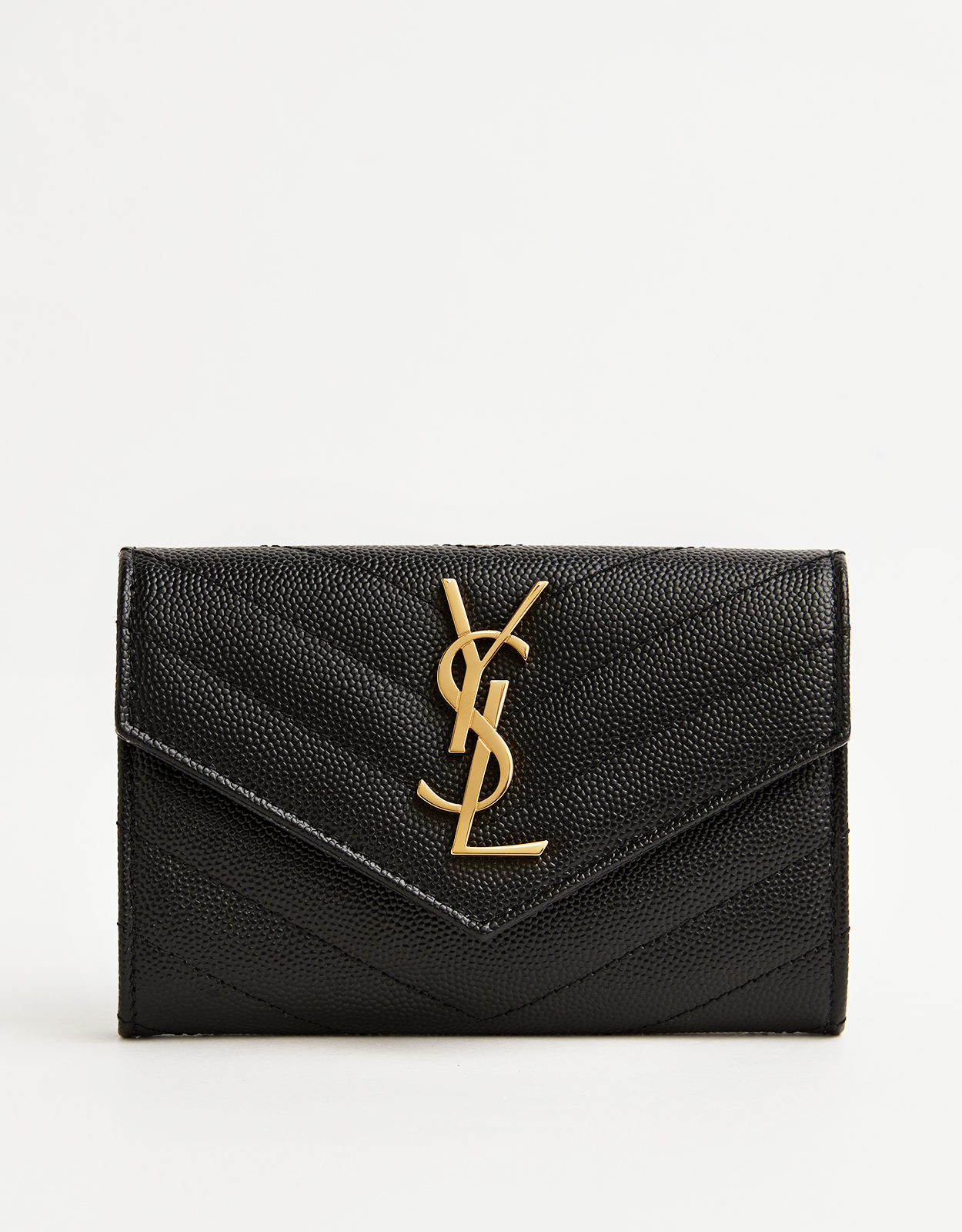 Saint Laurent Saint Laurent Black Monogram Envelope small wallet　サンローラン ブラック モノグラム エンベロープ スモール ウォレット