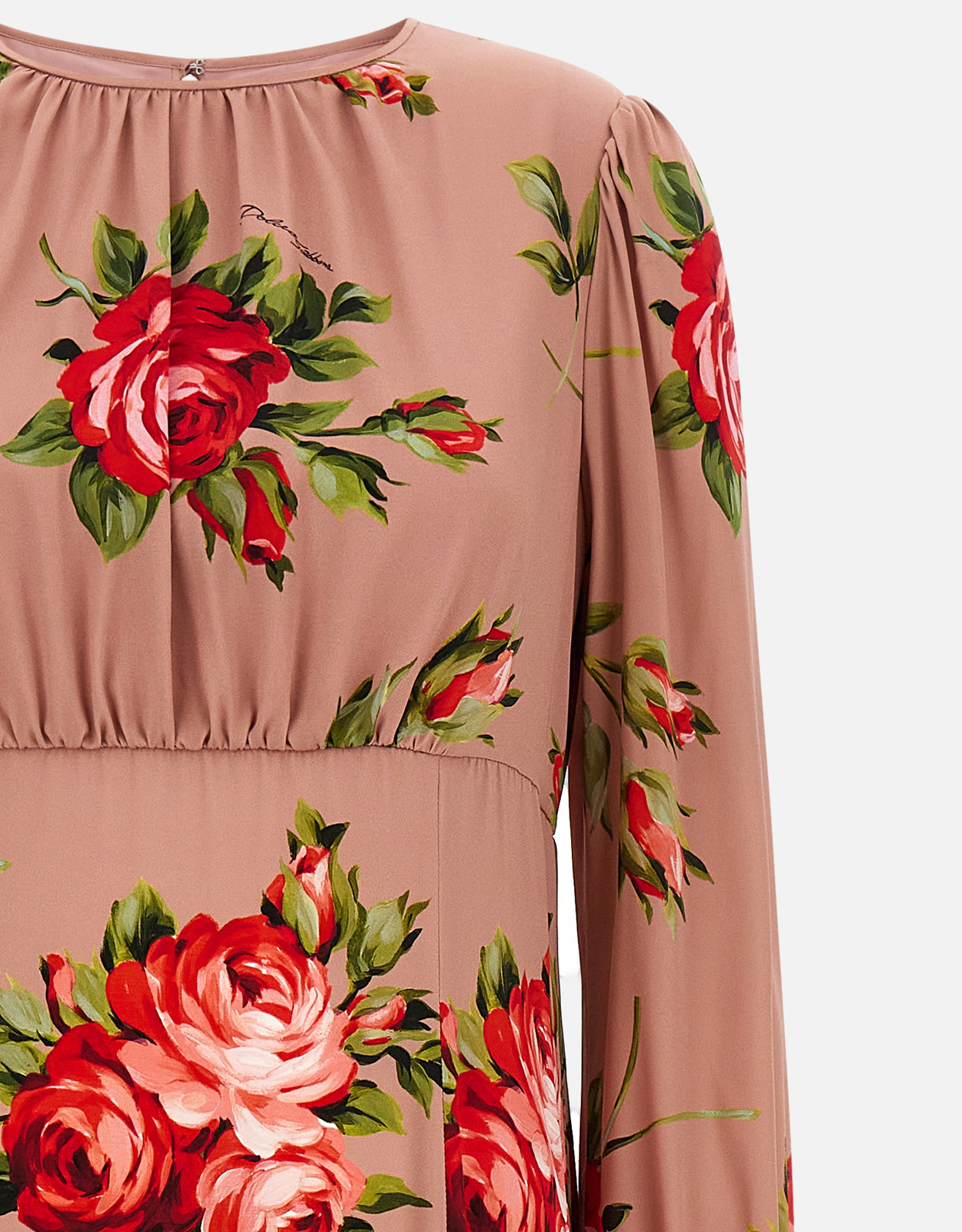 Dolce & Gabbana Bouquet Rose シルククレープ ロングドレス (すべての