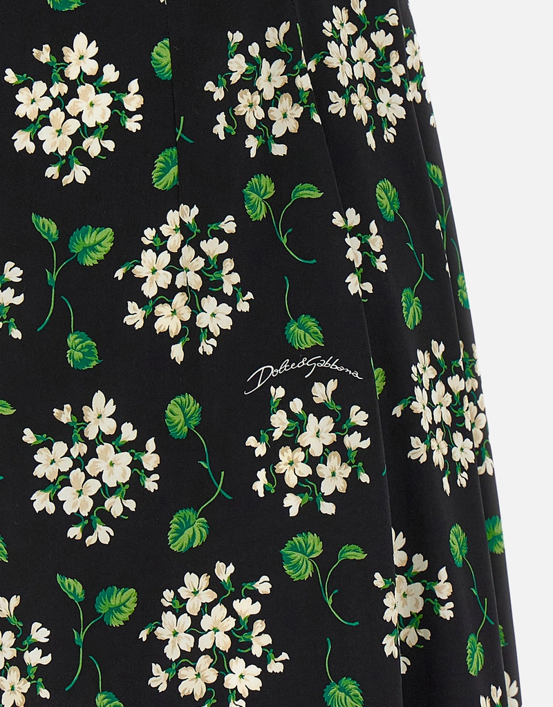 Dolce & Gabbana Flower Print Silk Charmeuse Mini Dress (All New In)  IFCHIC.COM