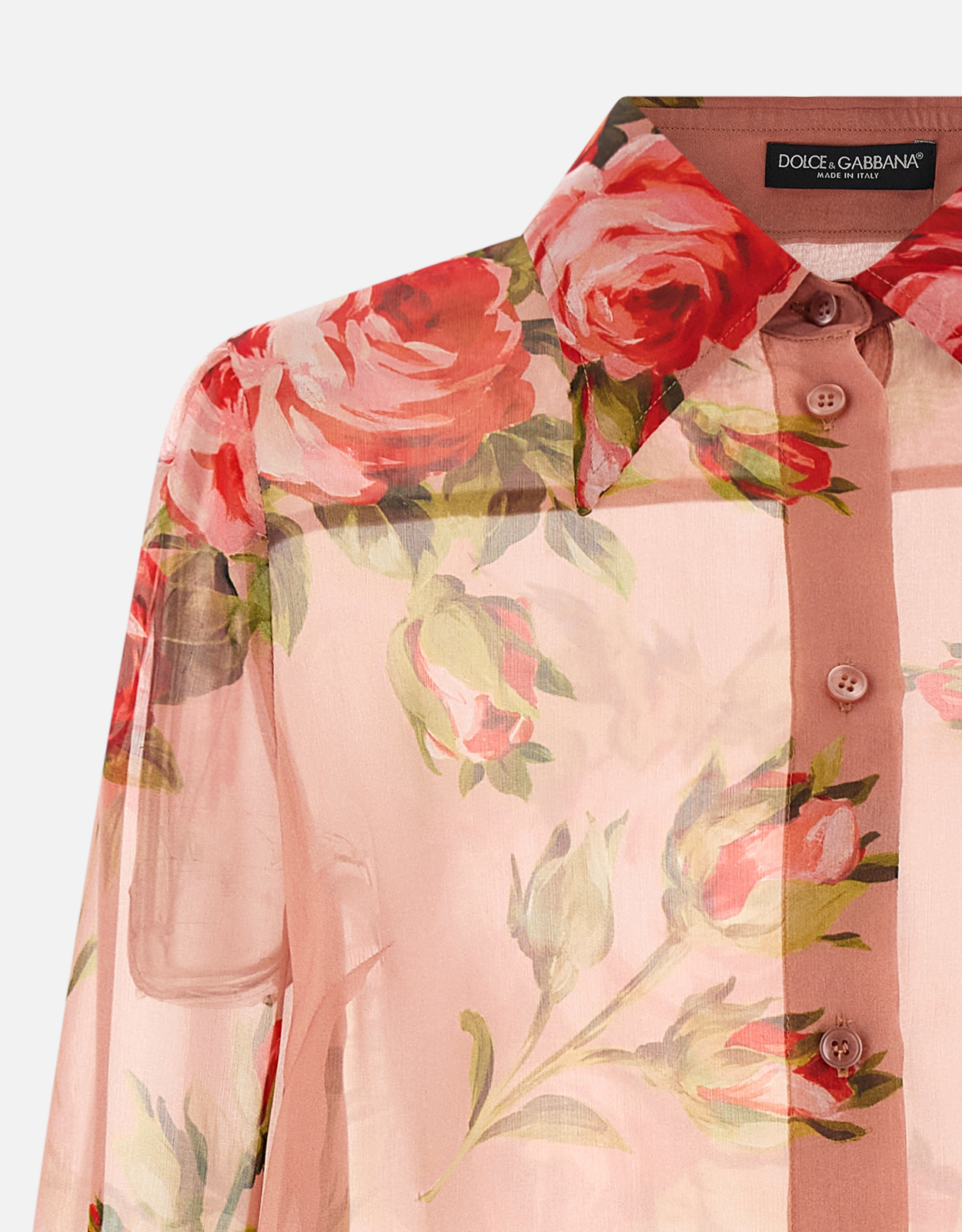 Dolce & Gabbana Bouquet Rose シルクシフォンシャツ (すべての新品