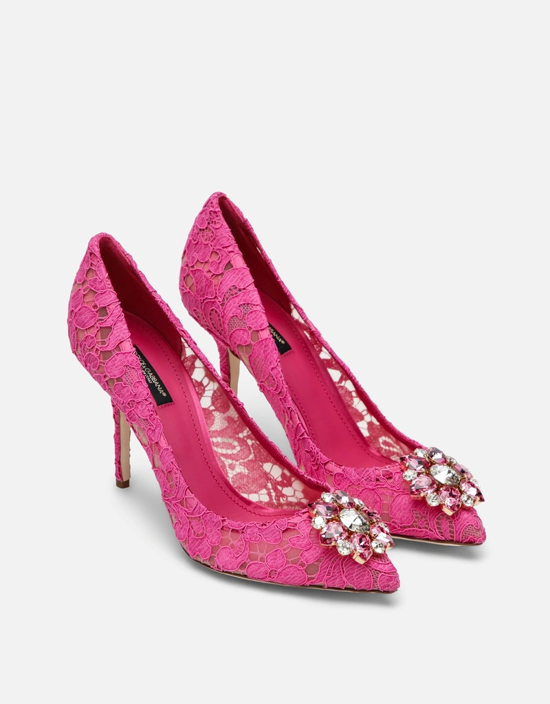 Dolce & Gabbana Bellucci Taormina レース クリスタル パンプス