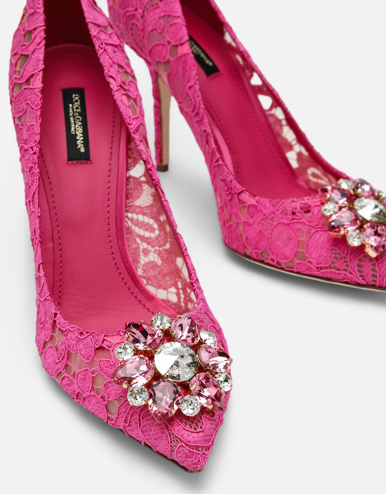 Dolce & Gabbana Bellucci Taormina レース クリスタル パンプス