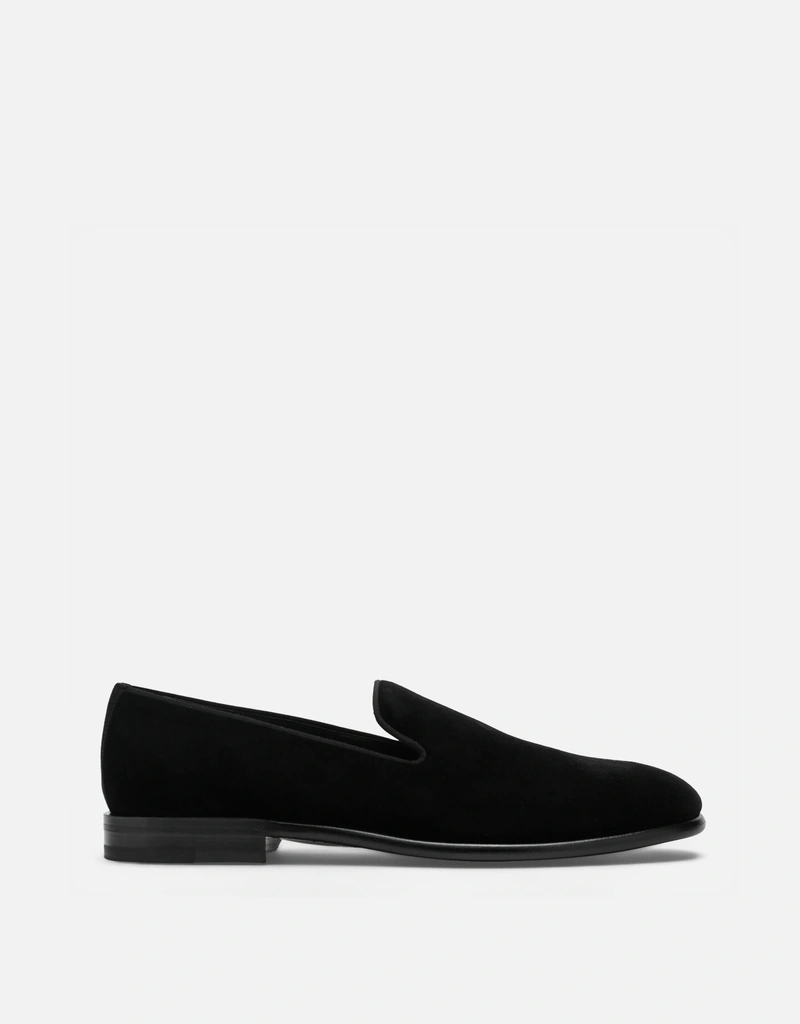 Dolce & Gabbana メンズ Velvet Goat Leather ローファー () IFCHIC.COM