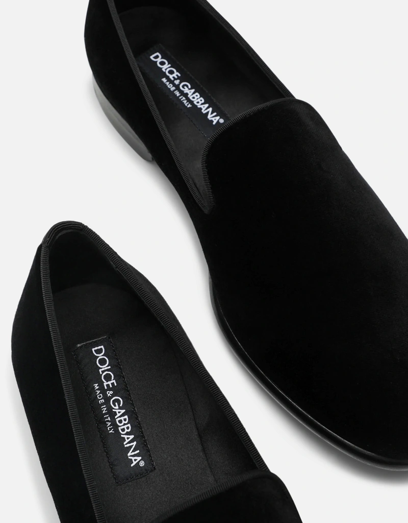 Dolce & Gabbana メンズ Velvet Goat Leather ローファー () IFCHIC.COM