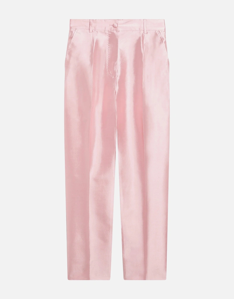 silk cigarette pants Dolce & Gabbana Silk Shantung Cigarette Pants (Pants) IFCHIC.COM