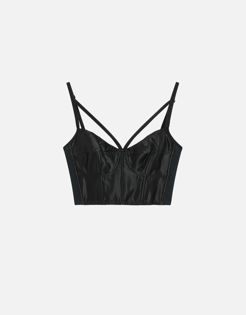 Dolce & Gabbana ハートネック サテン ビスチェ トップ (トップス