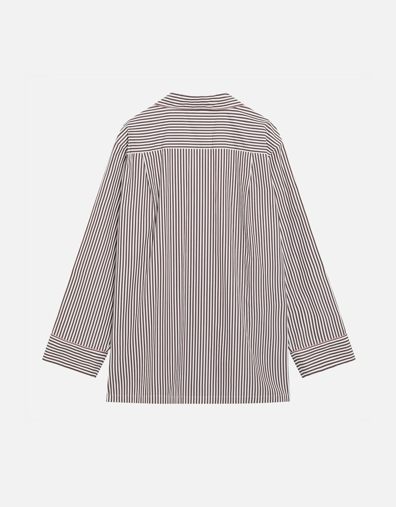 Dolce & Gabbana コットン ストライプ リバースカラー シャツ