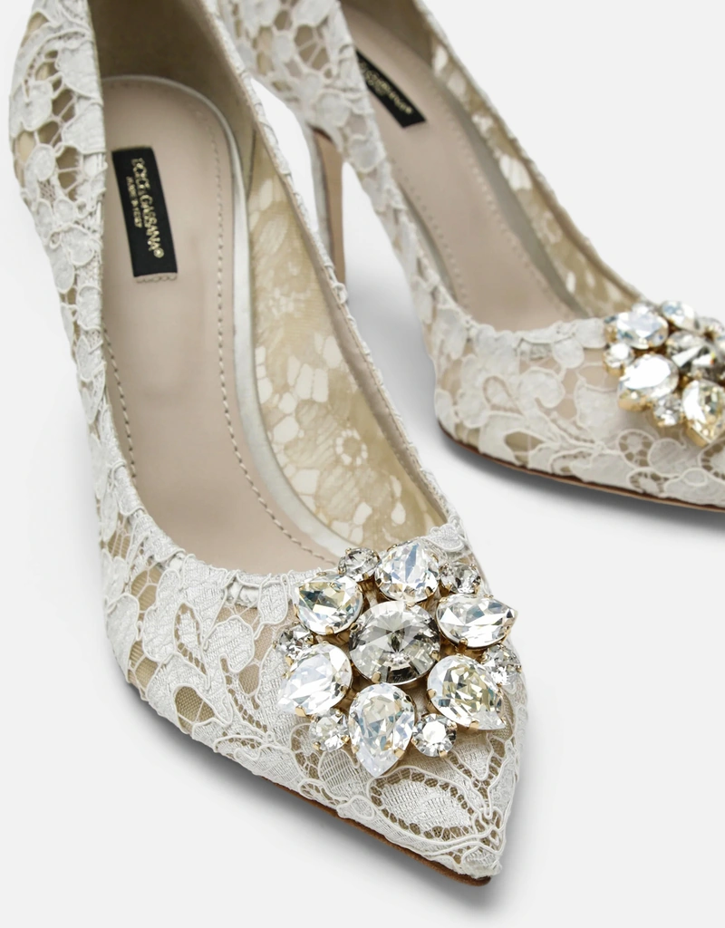Dolce & Gabbana Bellucci Taormina レース クリスタル パンプス