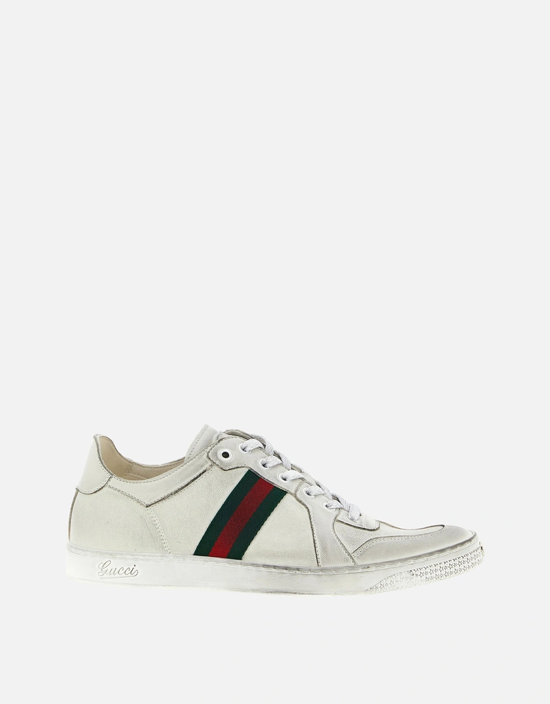 GUCCI レザー スニーカー 17cm Gucci メンズ La Famiglia レザー スニーカー () IFCHIC.COM