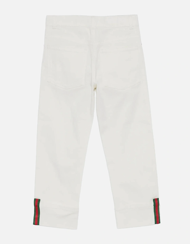 Gucci Kids キッズ ホワイト デニム パンツ (すべての新品) IFCHIC.COM Gucci Kids キッズ ホワイト デニム パンツ (すべての新品) IFCHIC.COM