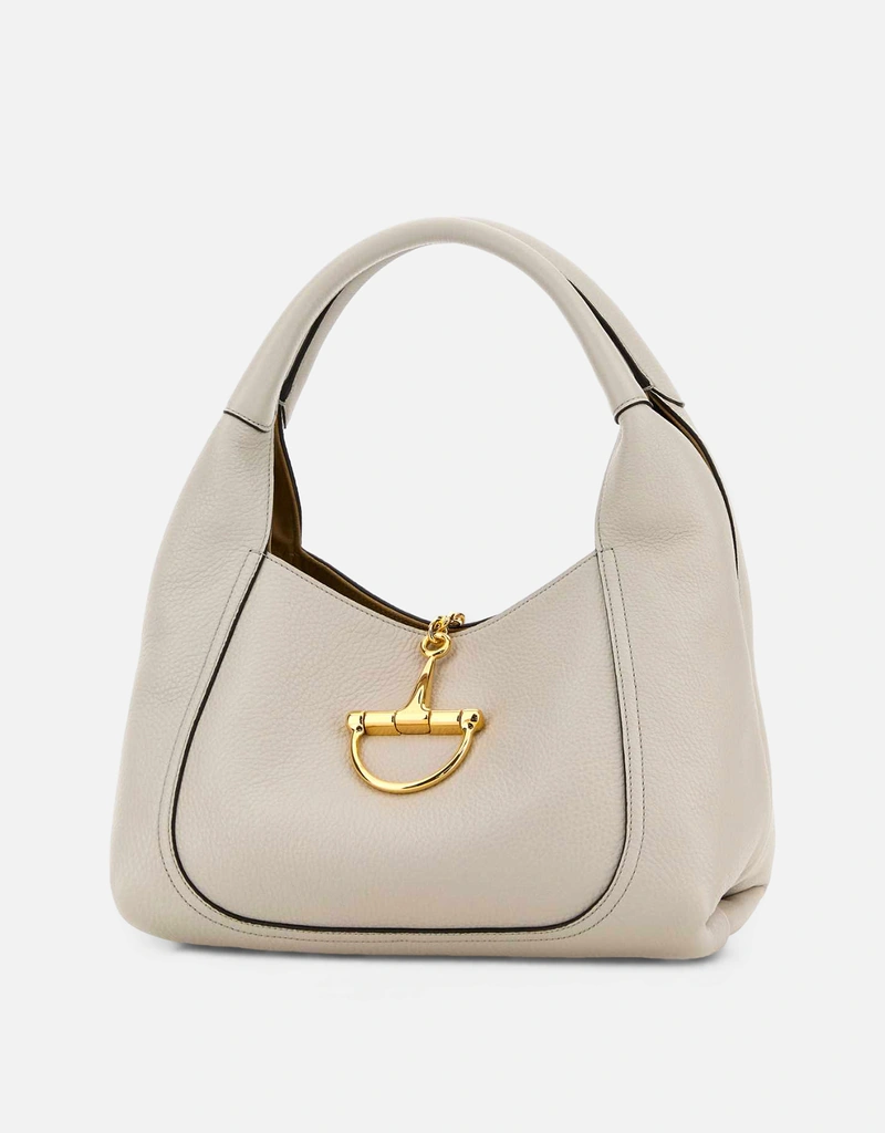 Gucci ライトグレー レザー ショルダーバッグ () IFCHIC.COM