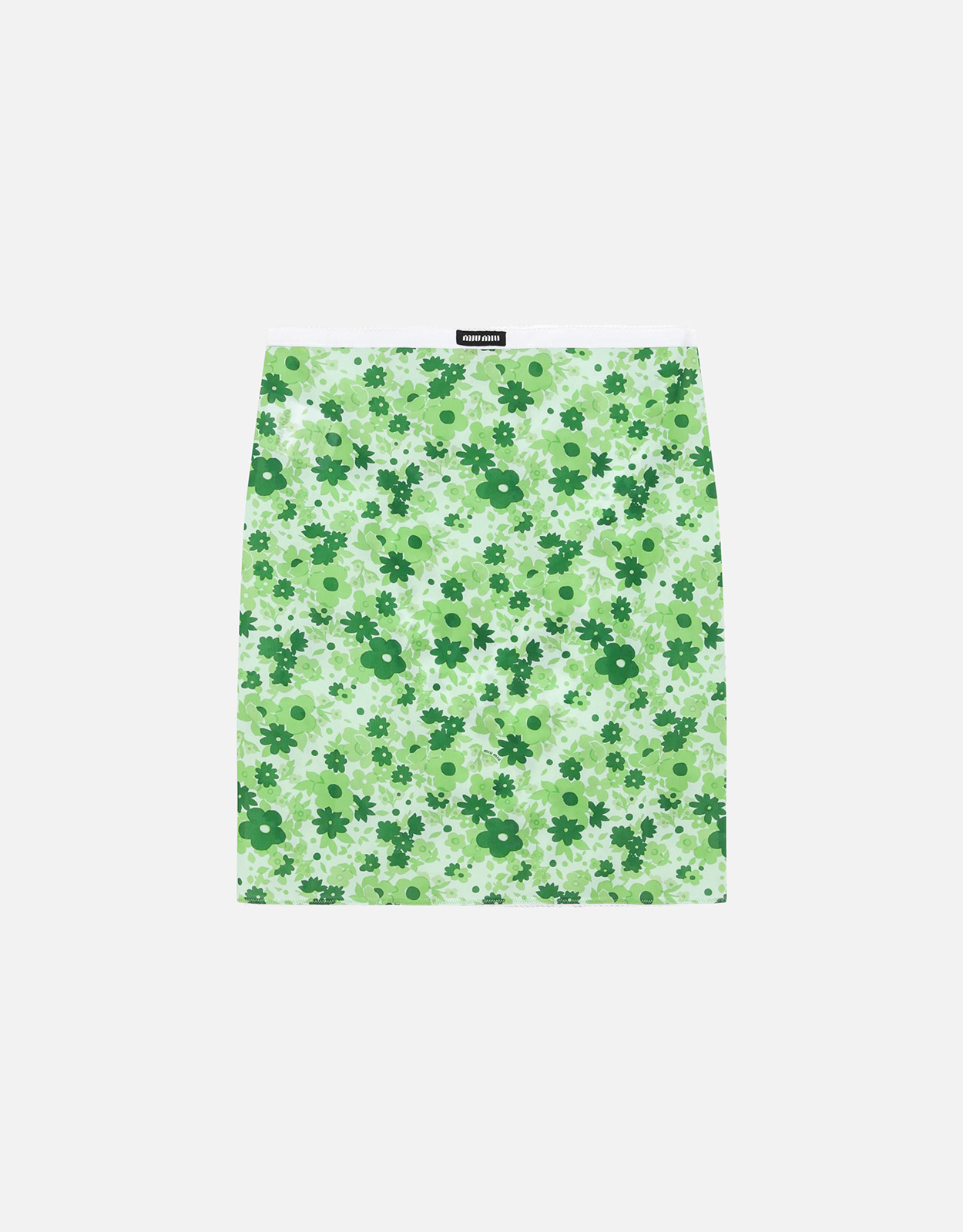 Miu Miu Green Floral Pattern Skirt (Skirts) IFCHIC.COM