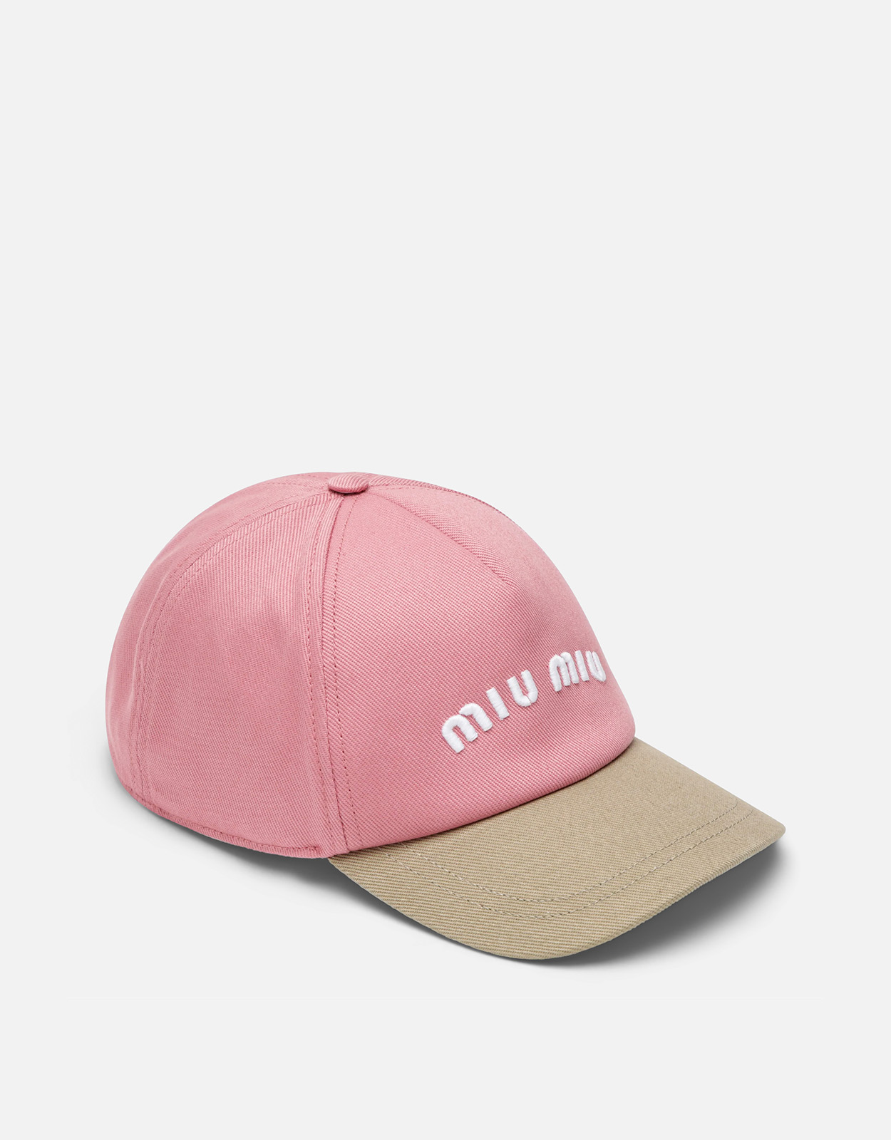 Miu Miu ツートーン コットン ドリル ベースボールキャップ (ぼうし
