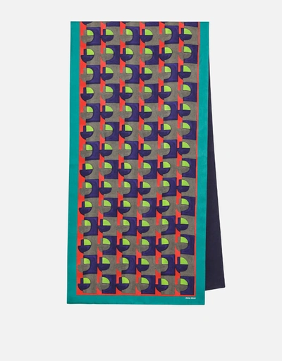Miu Miu 幾何柄シルクツイルスカーフ (スカーフ) IFCHIC.COM