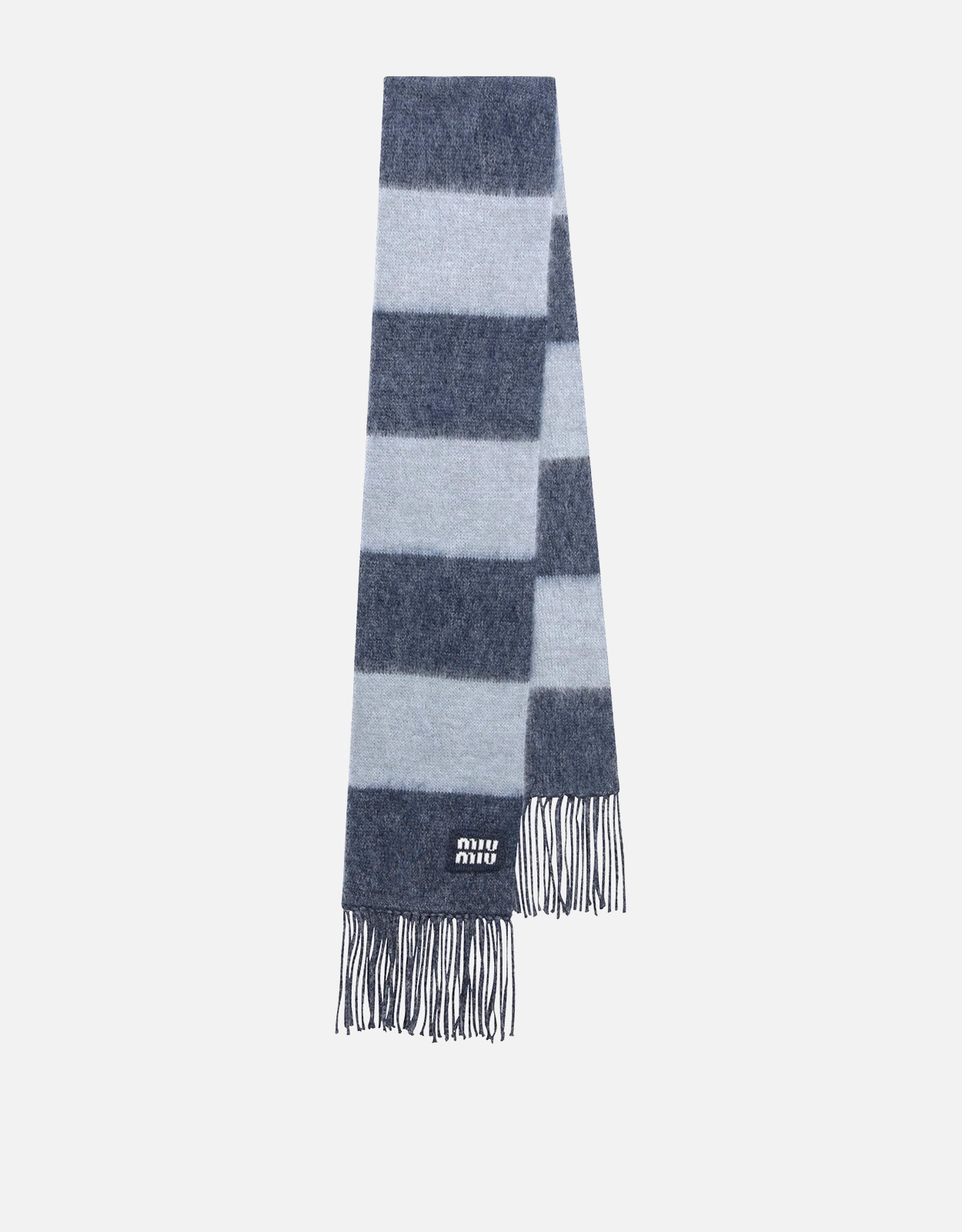 Miu Miu Striped Mohair Blend Scarf (Scarves) IFCHIC.COM