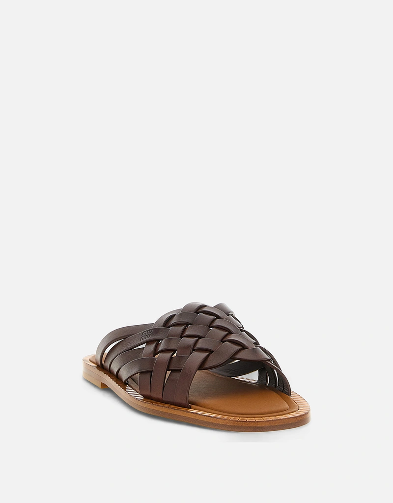 Miu Miu ワックスドレザーサンダル () IFCHIC.COM