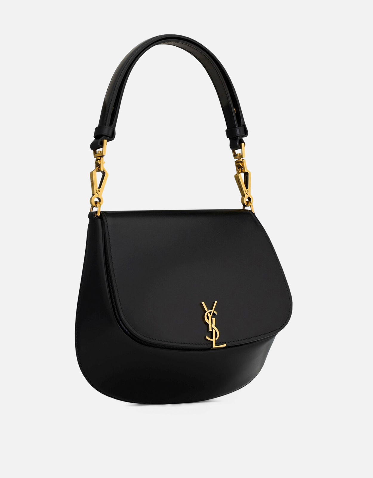 SAINT LAURENT ブラックハンドバッグ Saint Laurent ブラックレザーVoltaireハンドバッグ (すべての新品