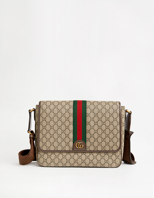 Gucci メンズGGスプリームレザー斜め掛けバッグ () IFCHIC.COM