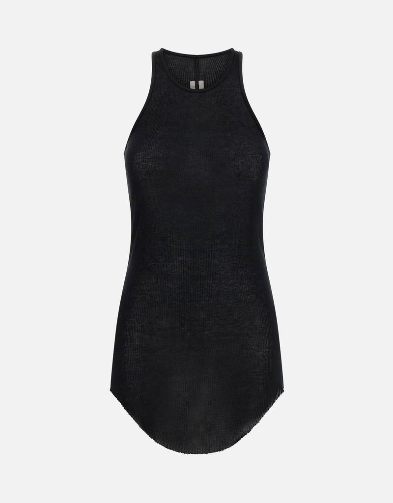 希少 Rick Owens リックオウエンス シルク混 タンクトップ Rick Owens ビスコースシルクスリムリブタンクトップ (すべての新品