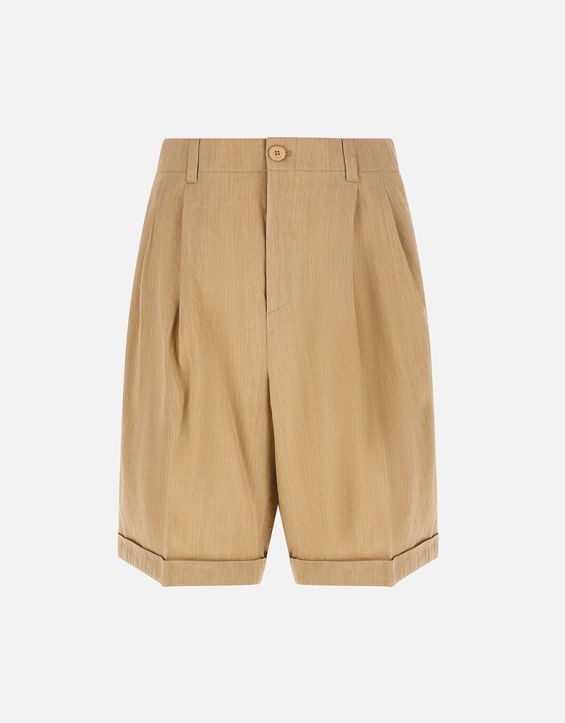 Jacquemus メンズ Le Short Pastro テクスチャード リネン シェブロン