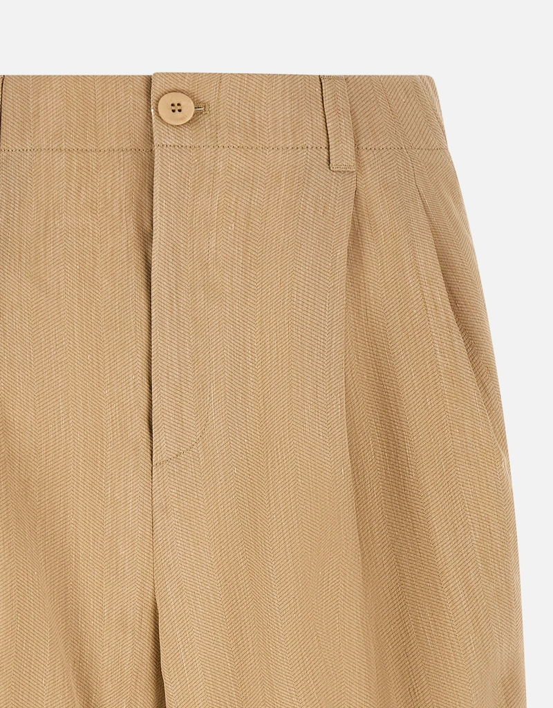 Jacquemus メンズ Le Short Pastro テクスチャード リネン シェブロン