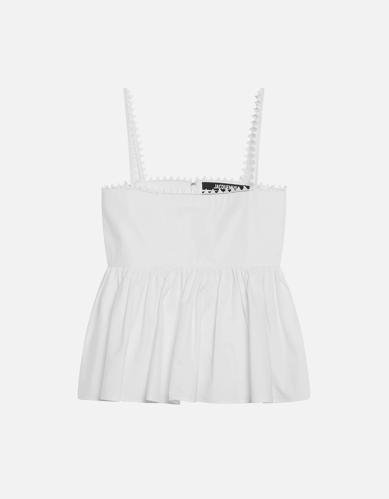 Jacquemus The Traversin Cotton Poplin Ruffle Top - FR 36　Jacquemus The Traversin コットン ポプリン フリル トップ - FR 36 Jacquemus