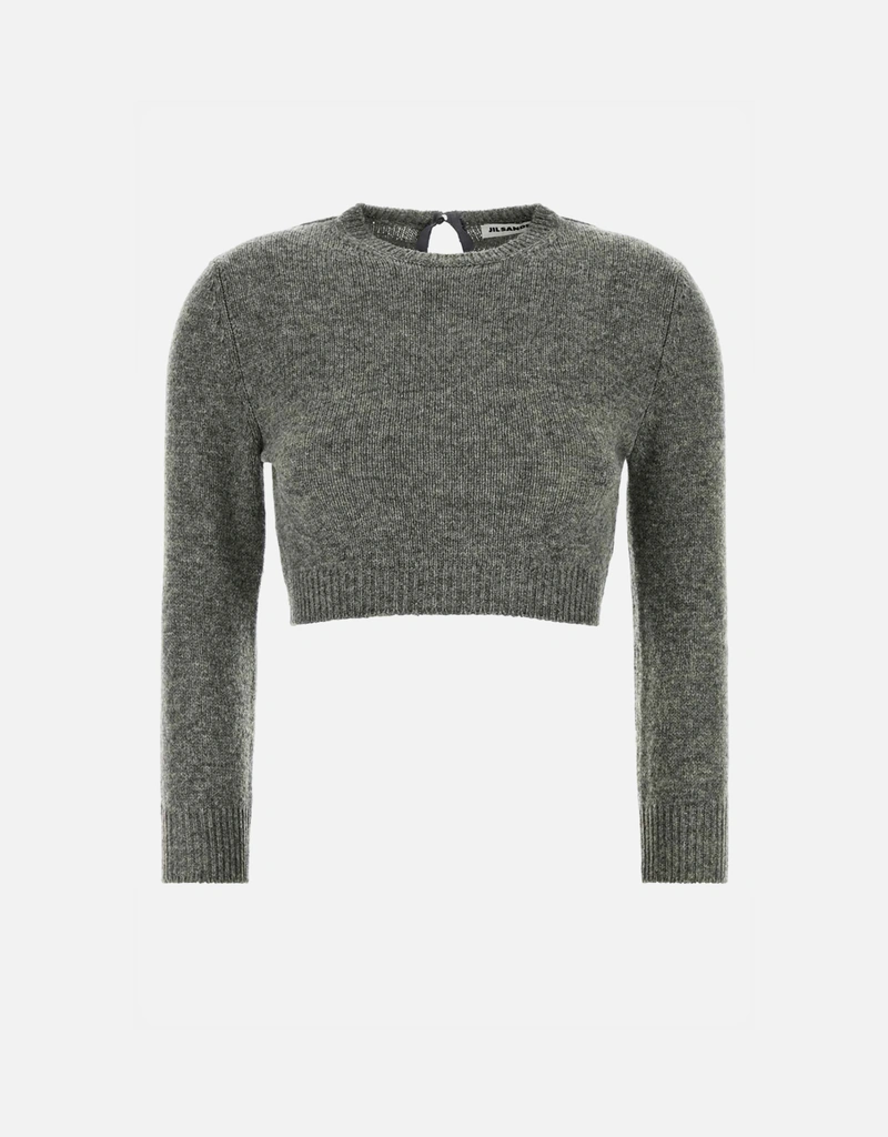 jil sander ニット　グレー Jil Sander グレーニットウール混紡セーター (すべての新品) IFCHIC.COM
