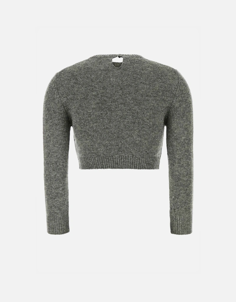 美品　クリーニング済み　JIL SANDER グレー ニットセーター 46 Jil Sander グレーニットウール混紡セーター (すべての新品) IFCHIC.COM