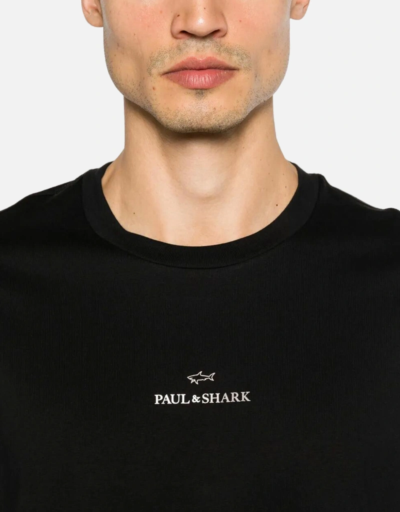PAUL & SHARK　 Mサイズ　新品未使用　タグ付き　格安　お値下げ PAUL & SHARK メンズ Logo-Print コットン Jersey Tシャツ (すべての