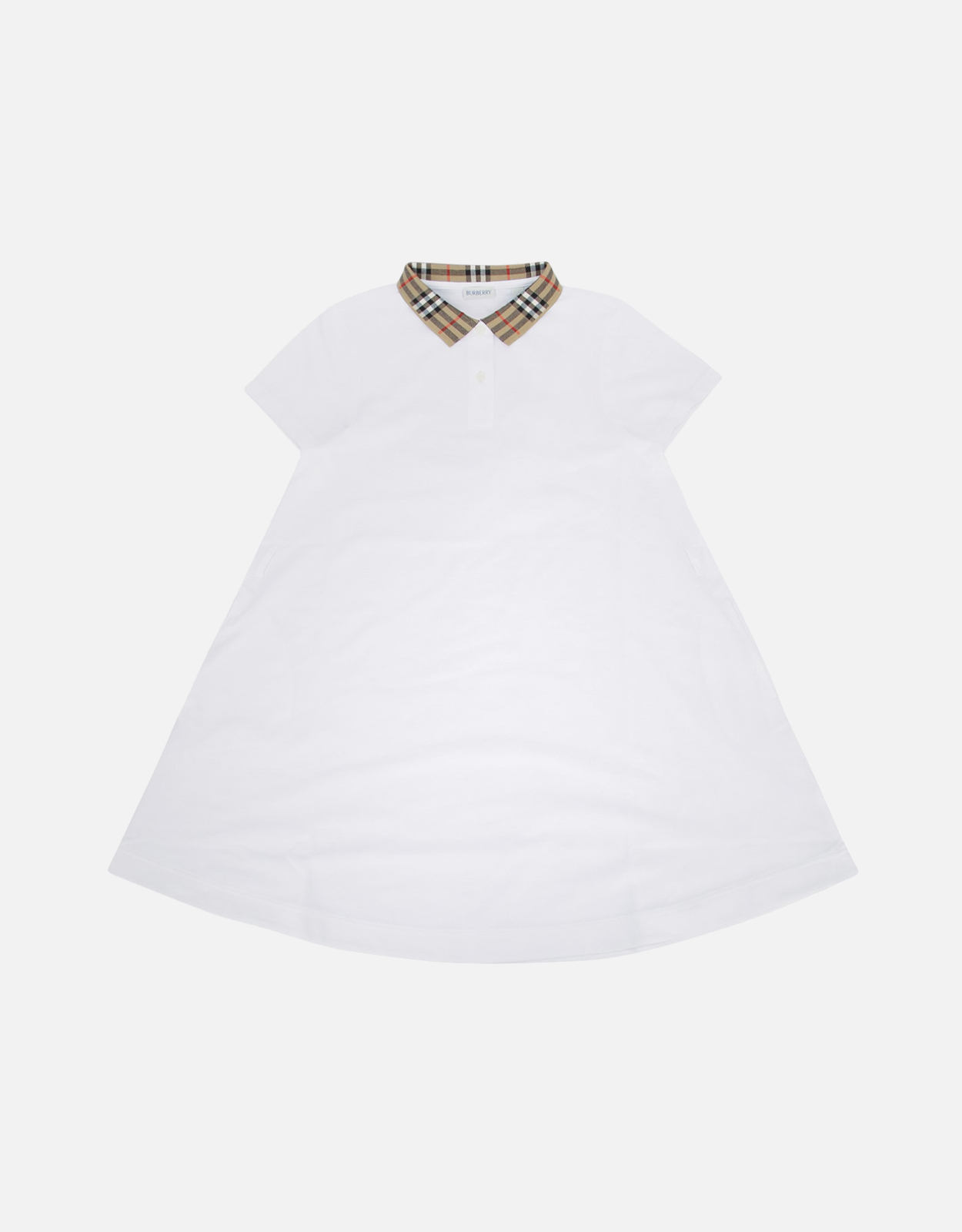 Burberry Kids Check Collar Cotton Polo Shirt Dress - Year 8　バーバリー キッズ チェックカラー コットン ポロシャツ ドレス - 8 年目 Burberry