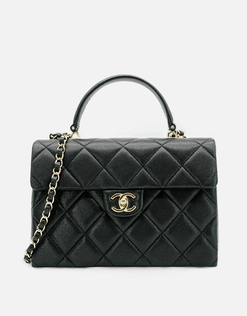 シャネル フラップバッグ 24C☆トップハンドルが可愛い】 CHANEL フラップバッグ (CHANEL