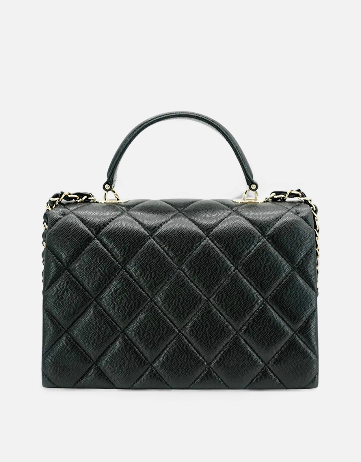 CHANEL ブラック キルティング フラップバッグ CHANEL Pre-Owned キルティング フラップバッグ | ブラック | FARFETCH JP