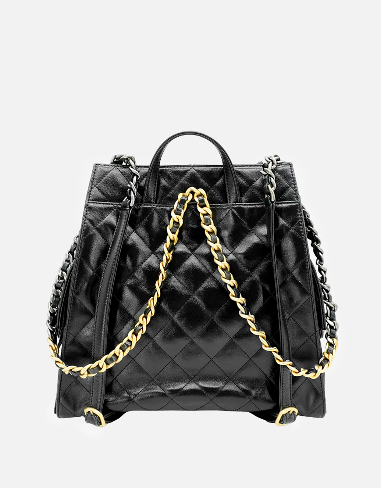 Chanel キルティング カーフスキン ドローストリング チェーン バック