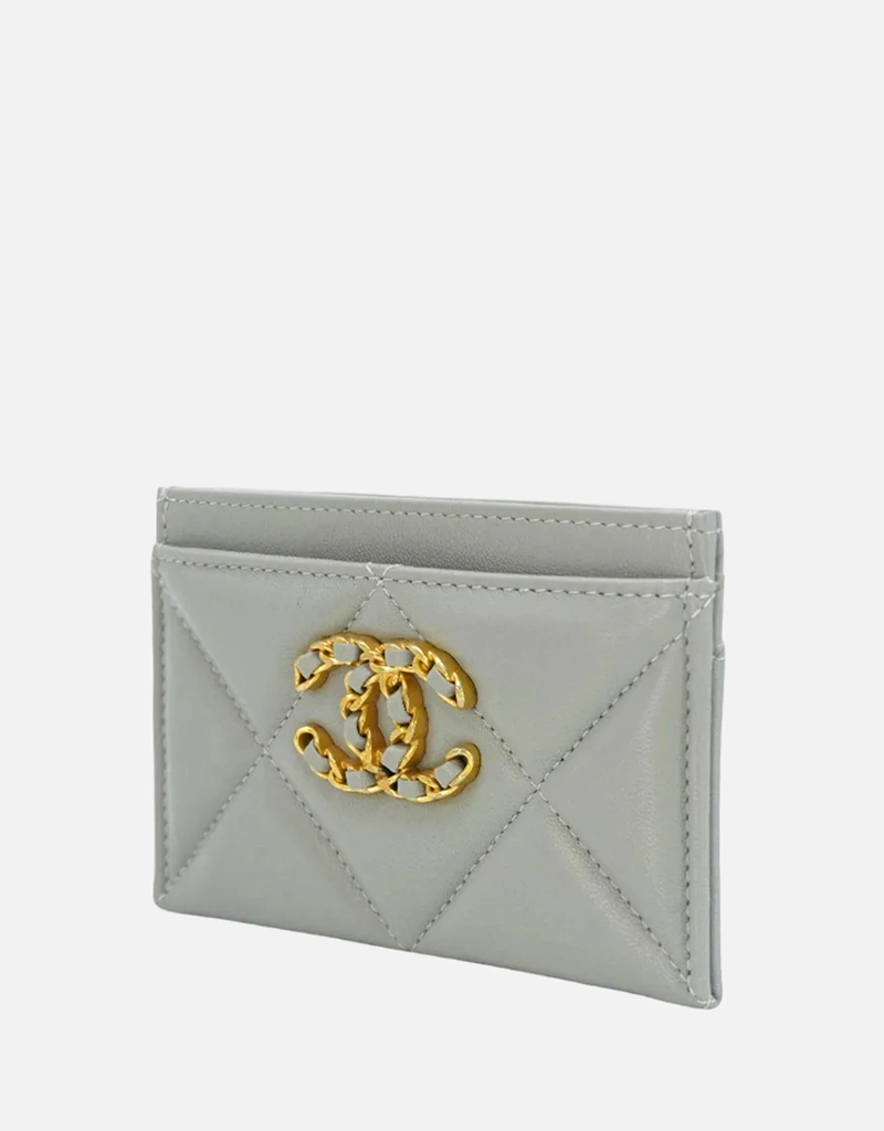 CHANELノベルティ　ケース　シルバー Chanel Chanel 19 Lambskin Card Holder () IFCHIC.COM