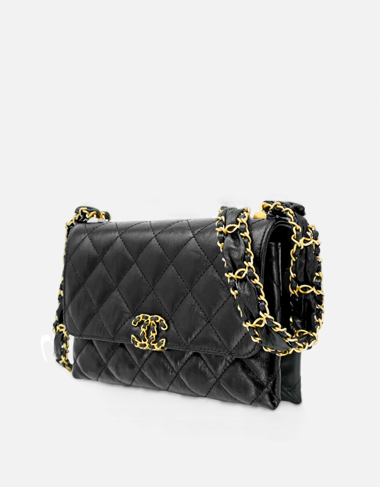 Chanel Chanel 19 シボ革 Logo 斜め掛けバッグ () IFCHIC.COM