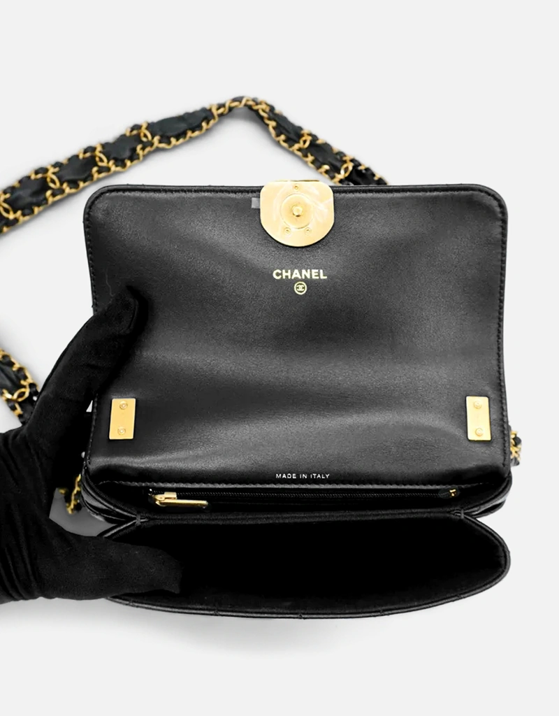 Chanel Chanel 19 シボ革 Logo 斜め掛けバッグ () IFCHIC.COM