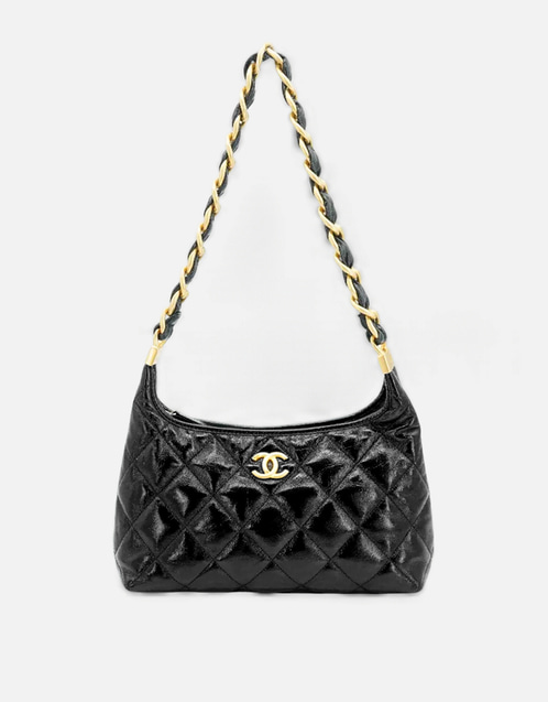 な*さ様 CHANEL ブラックレザー ショルダーバッグ Chanel レザー チェーン ショルダーバッグ () IFCHIC.COM
