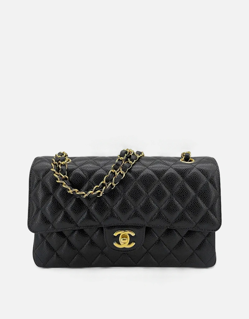 Chanel クラシック キルティング レザー フラップ ショルダーバッグ