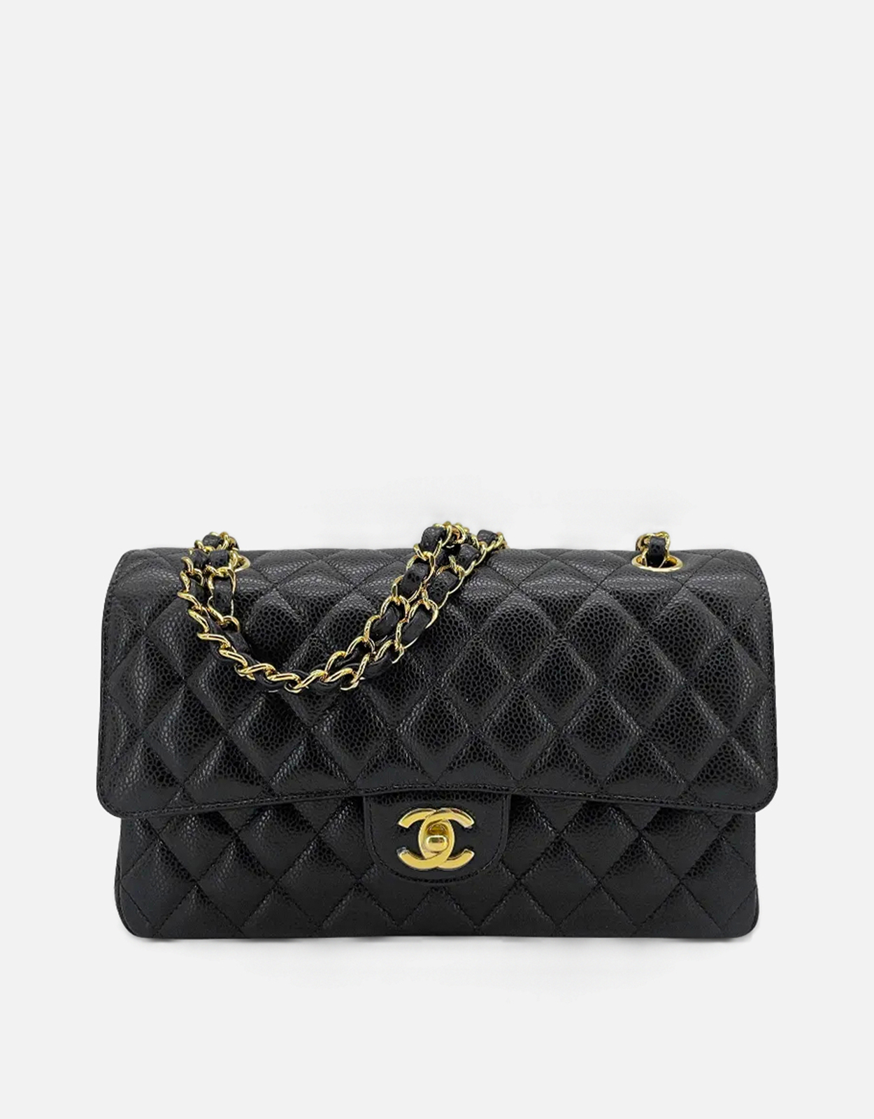 Chanel クラシック キルティング レザー フラップ ショルダーバッグ