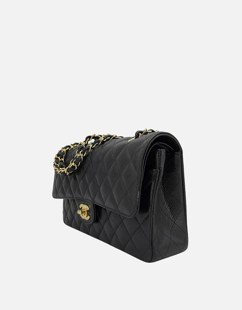 Chanel クラシック キルティング レザー フラップ ショルダーバッグ Chanel クラシック キルティング レザー フラップ ショルダーバッグ