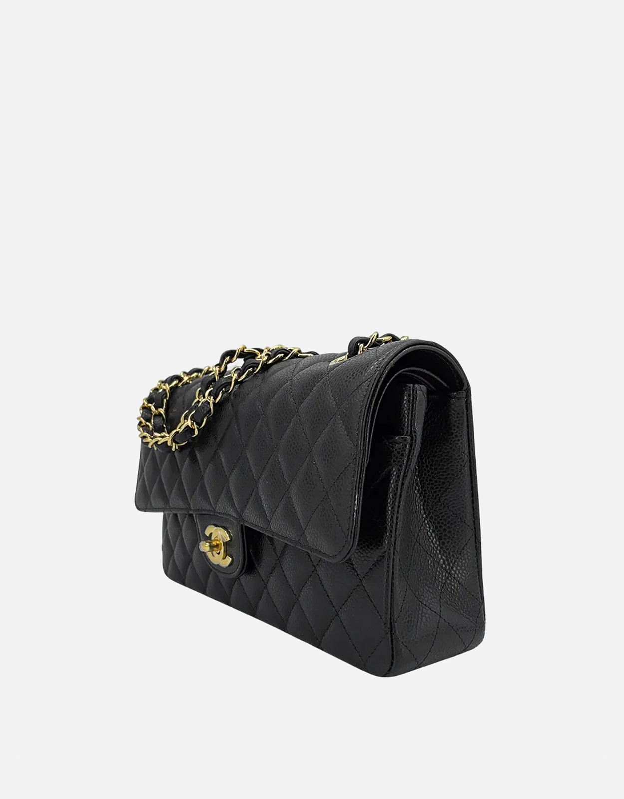 Chanel クラシック キルティング レザー フラップ ショルダーバッグ