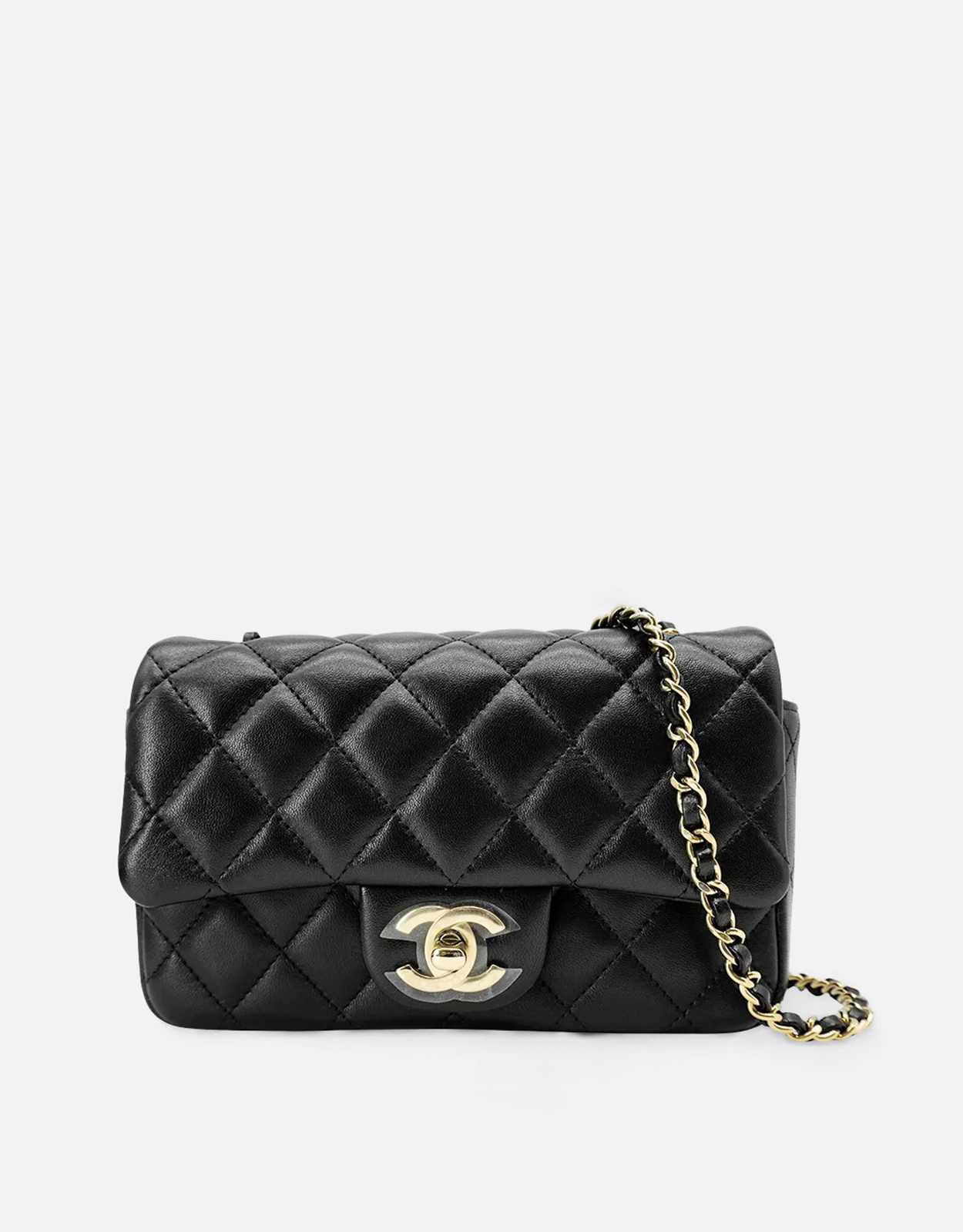 Chanel Mini Coco キルティング ラムスキン ターンロック 斜め掛け
