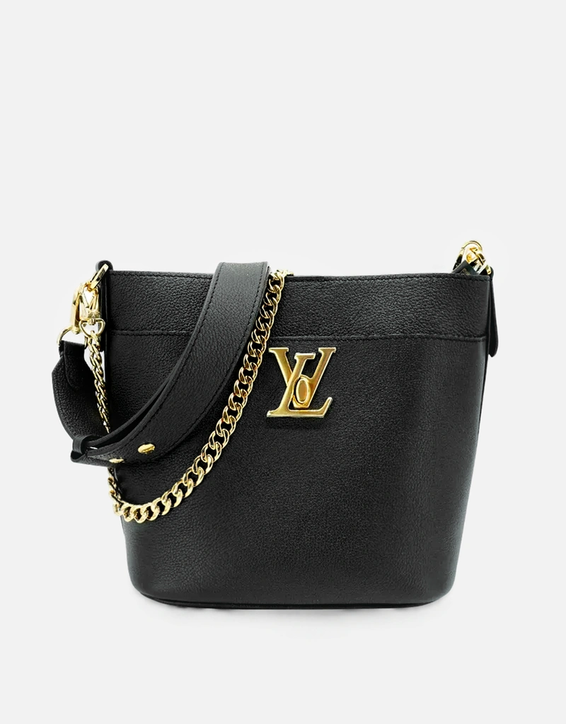 Louis Vuitton バゲットバッグ Louis Vuitton Lock And Walk シボ加工カーフレザー バケットバッグ