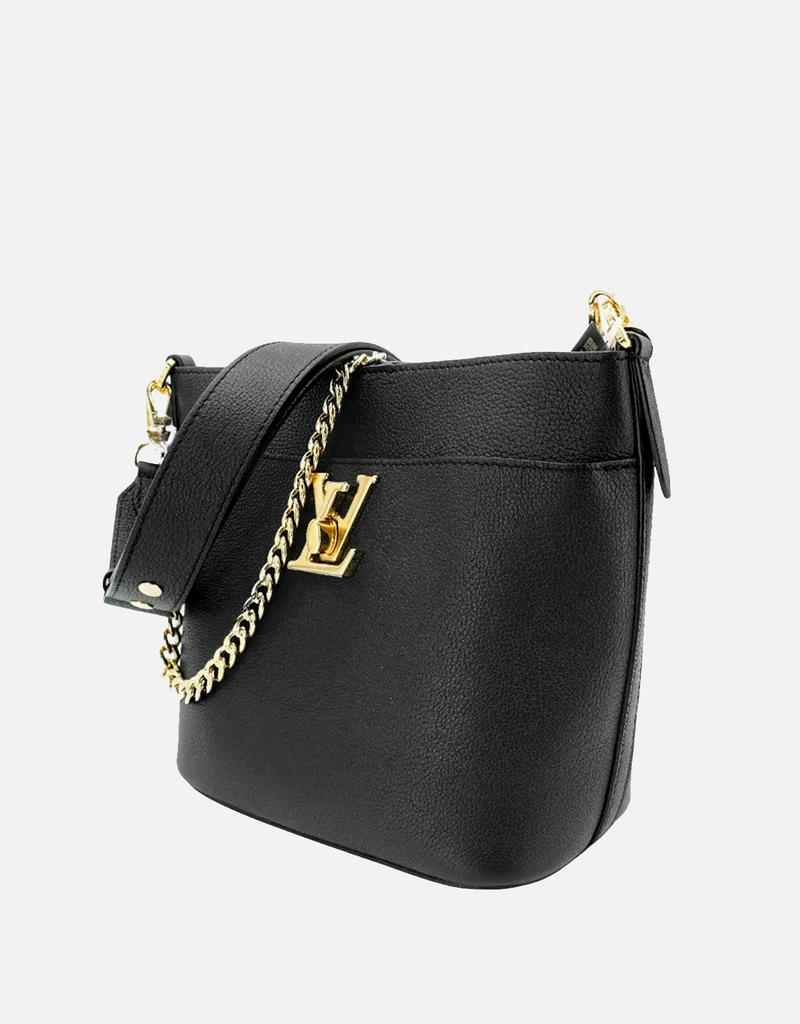 Louis Vuitton Lock And Walk シボ加工カーフレザー バケットバッグ