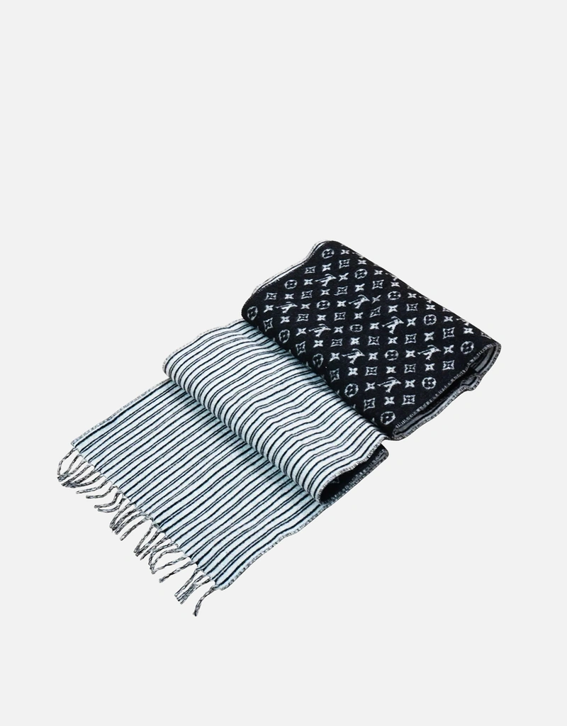 Louis Vuitton Logo ストライプ ウール マフラー () IFCHIC.COM